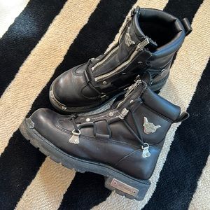 Harley Davidson motorcycle combat boots